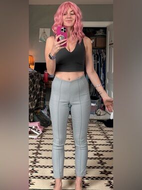 Tribal Gray Flatten It Stretch Pull-On Trousers - Size 0